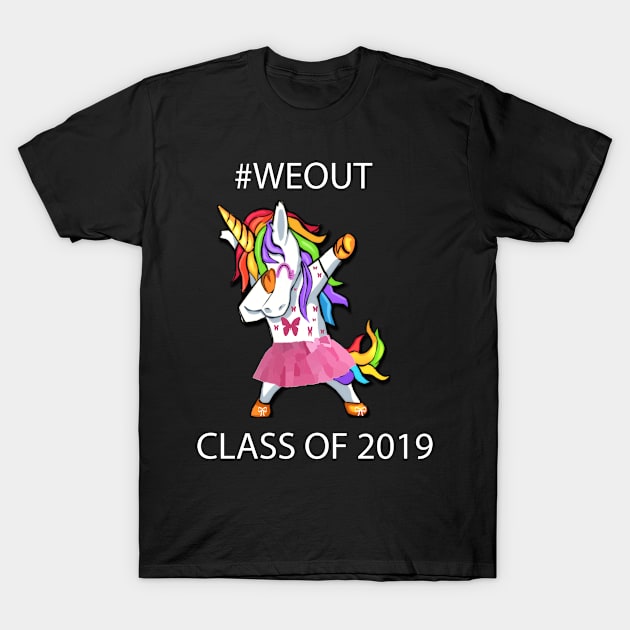 We Out Graduating Class of 2019 Graduation Gift  Unicorn Girl T-Shirt by familycuteycom